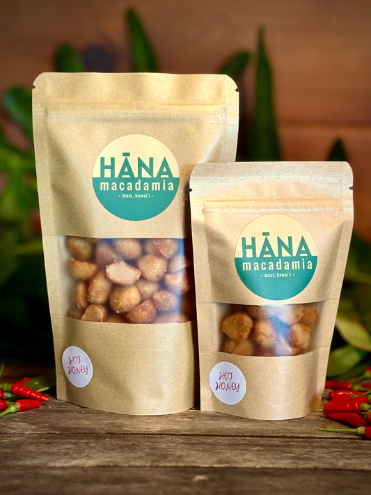 Hot Honey Roasted Macadamia Nuts